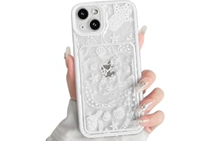 NITITOP Compatible with iPhone 14 Case with Card Holder Clear Cute Shell Whale Sea Ocean Animal for Women Girls Soft TPU Colo