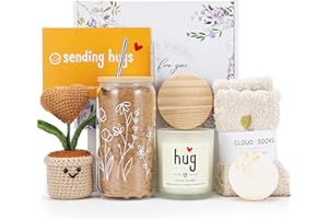 ISOLUNE Get Well Gift Box for Women - Hugs & Healing Luxury Care Package for Her, Feel Better Soon Basket - Sympathy and After Surgery Recovery Gifts - Thinking of You
