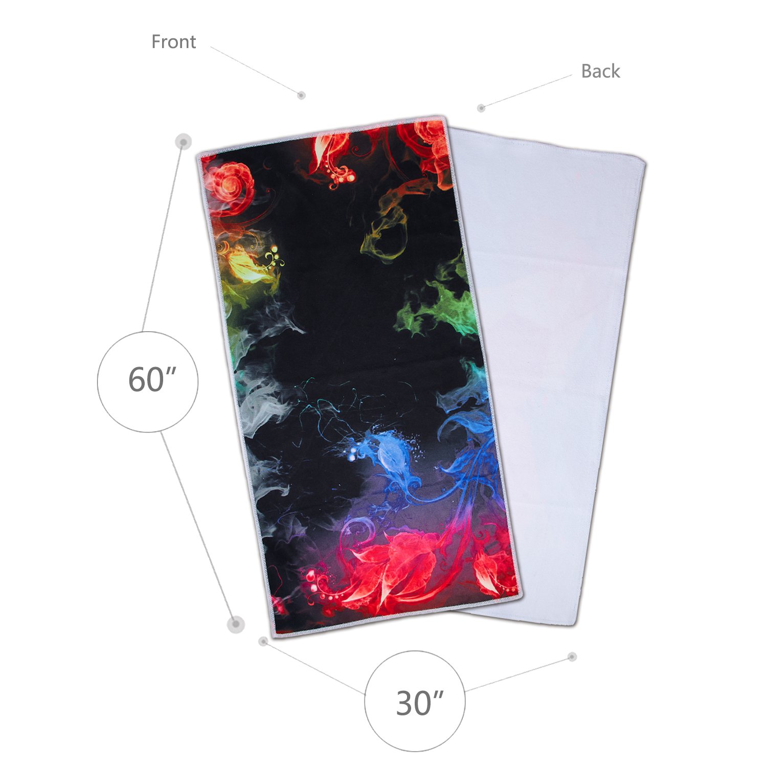 TUONROAD Womens Personalized Beach Towel Nebula Red Blue Black Green Yellow Travel Towel Comfy Compact Luxury Tower 30\