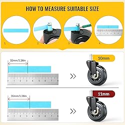 HOLKIE Office Chair Wheels Roller Blade Caster