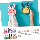 COLLBATH 6pcs Cartoon Towel Hook Rack Self-Adhesive for Home & Kitchen view 2