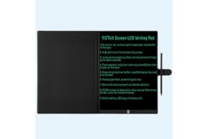 K KYSTAR 11.5in Erasable LCD Tablet Magnetic Writing Board for Drafting, Taking Notes and Leaving Message, Superfine Print Design Sketch Boards Drawing Pad with a Pencil,Packed with a Leather Case Protective