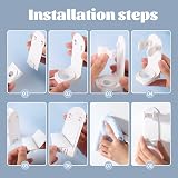Lanjue 4 Pack Electric Toothbrush Holder, Self-Adhesive Wall Mounted view 5