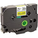 BrotherInternational Blk on Yellow 3/4" Industrial