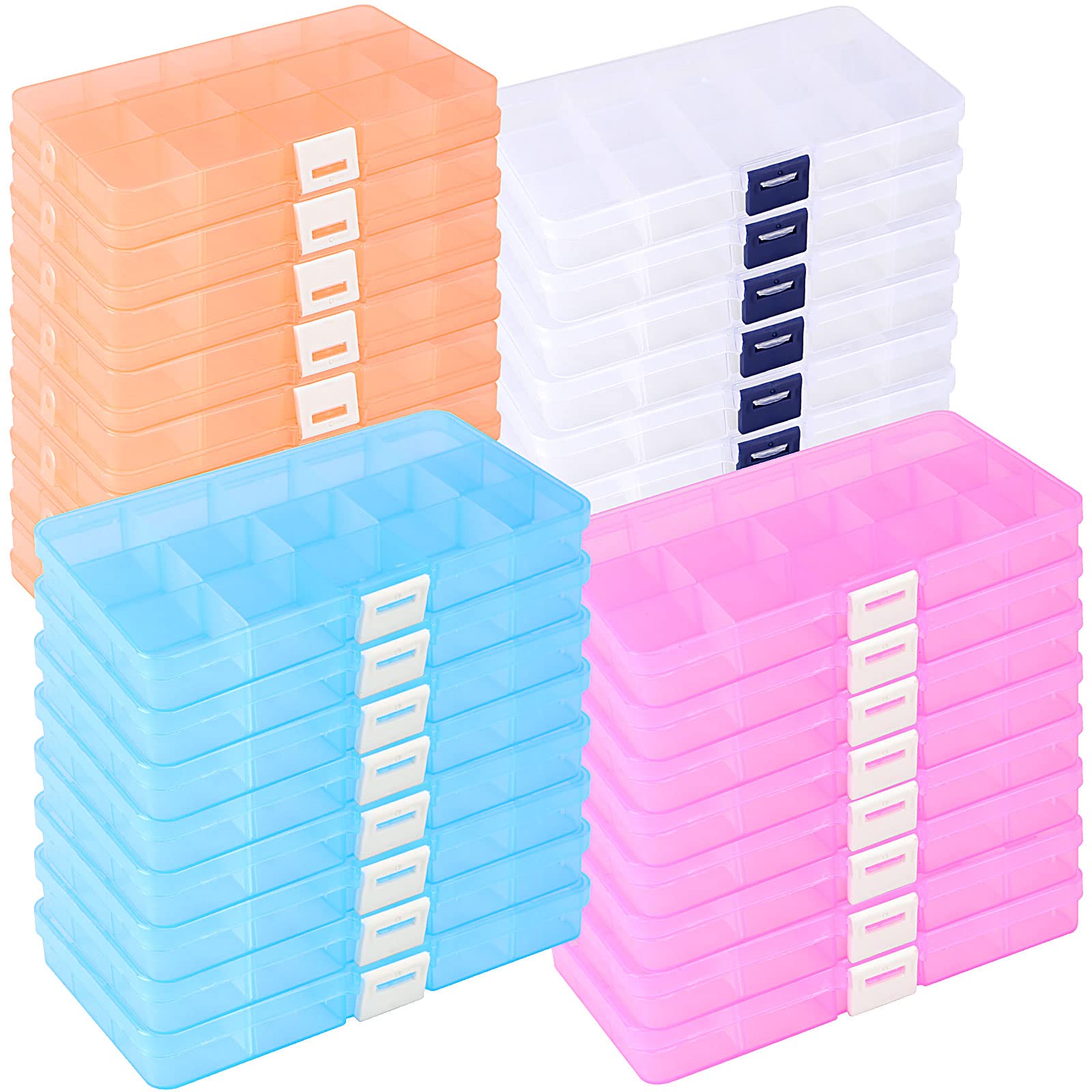 thumbnail image 2 of Plastic Storage Box 14 Grids With Removable Dividers Clear Small Parts Organizer Box Adjustable 2 of 9