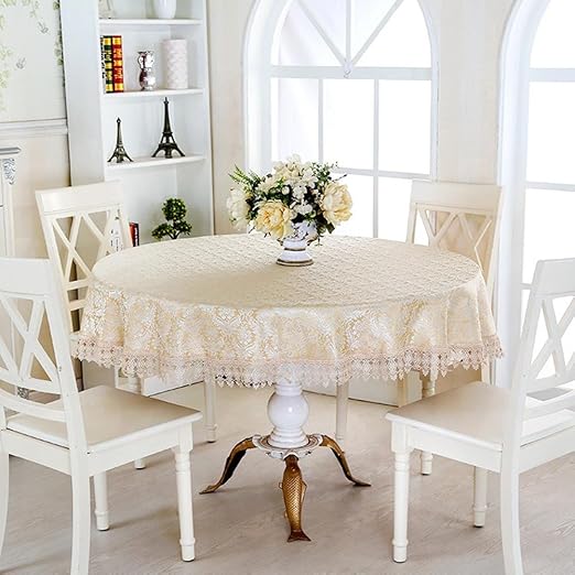 Europea de flores clásicas manteles hogar a prueba de polvo encaje ...