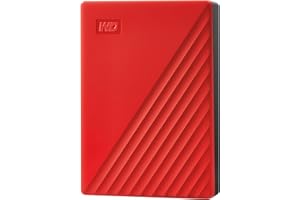 WD 6TB My Passport Portable External Hard Drive, Red, Includes Backup Software with Defense Against ransomware, and Password 
