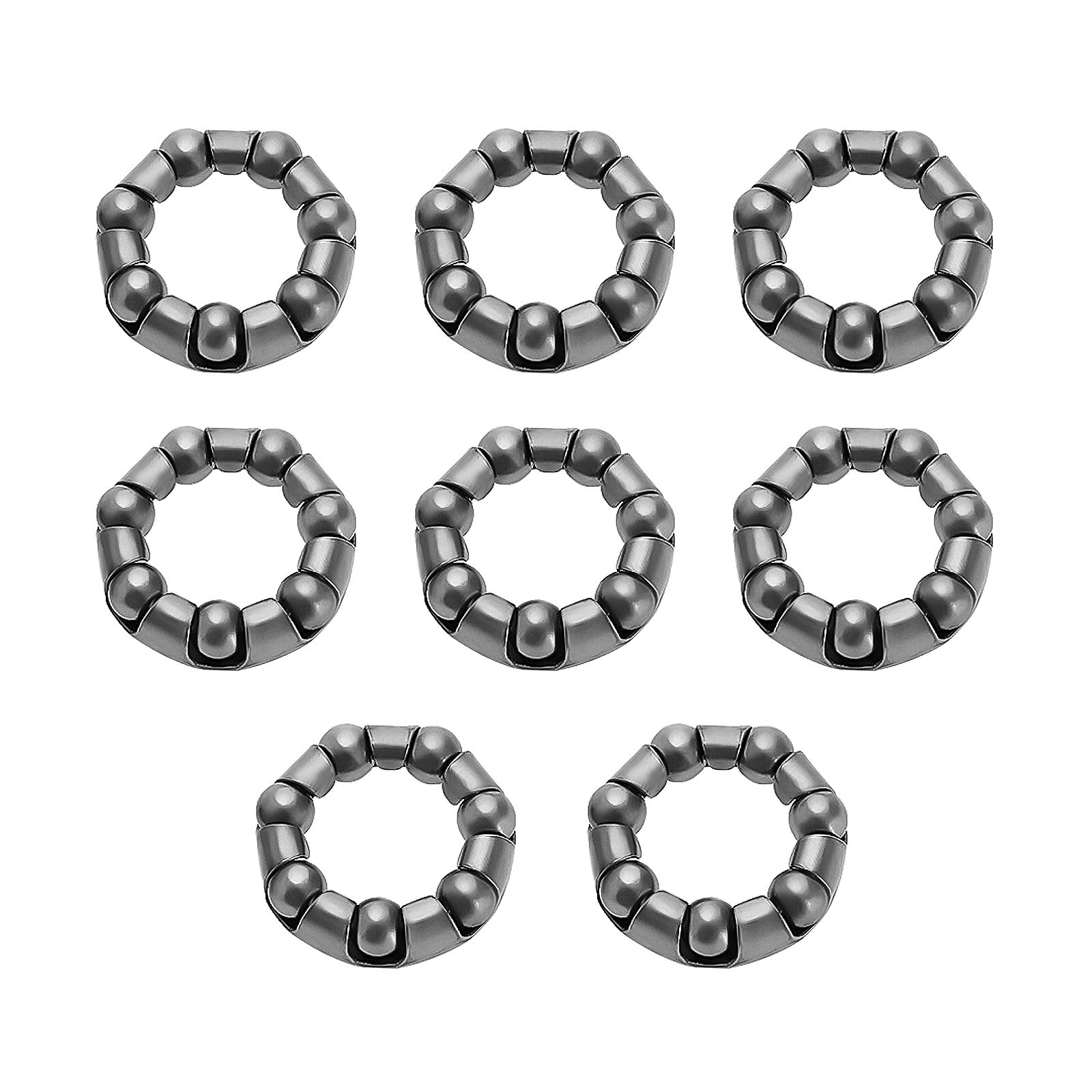 eMagTech 8pcs Bike Ball Bearing Retainer 7 Balls Bicycle Repair Accessories Ball Bearing Cage Bicycle Ball Bearing for Bike Front Wheel Ball Bearing Bracket