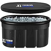 Upgrade XXL 150 Gal Ice Bath Tub for Athletes with Cover, Large Size for Adults Up to 6'5'' Tall, Cold Plunge Tub for Cold Wa
