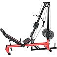 VIVITORY Leg Press Machine & LAT Pull Down - Heavy Duty Full Body Workout Equipment for Home Gym, Effective for Glutes, Hamstrings & Quads, Includes Weight Storage