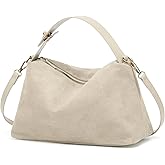 Slouchy Suede Cloud Hobo Bags Women Crescent Satchels Shoulder Bag Crossbody Phone Purse Trendy Top-handle Tote Handbag