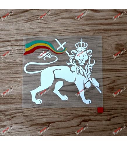 Car Decal Rasta Reggae Sticker - Lion Of Judah, One Love, Jah, Vinyl ...
