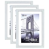 VCK Poster Frames 13x19 White 3 Pack, Solid Wood