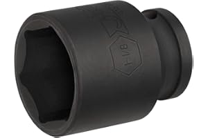 Jetech 1/2 Inch Drive 1-1/8 Inch Standard Impact Socket, Made with Chrome Molybdenum Alloy Steel, Heat Treated, 6-Point Desig