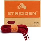 STRIDDEN 2 Pairs Round Boot Shoe Laces, Eco-Positive, Strong Durable Shoelaces for Outdoor Hiking Shoes/Work Boots/Sneakers