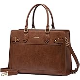 LOVEVOOK Laptop Bag for Women, 15.6 Inch Large PU Leather Tote Bag, Professional Teacher Work Bag, Waterproof Business Computer Briefcase, Shoulder Tote Purse for Office