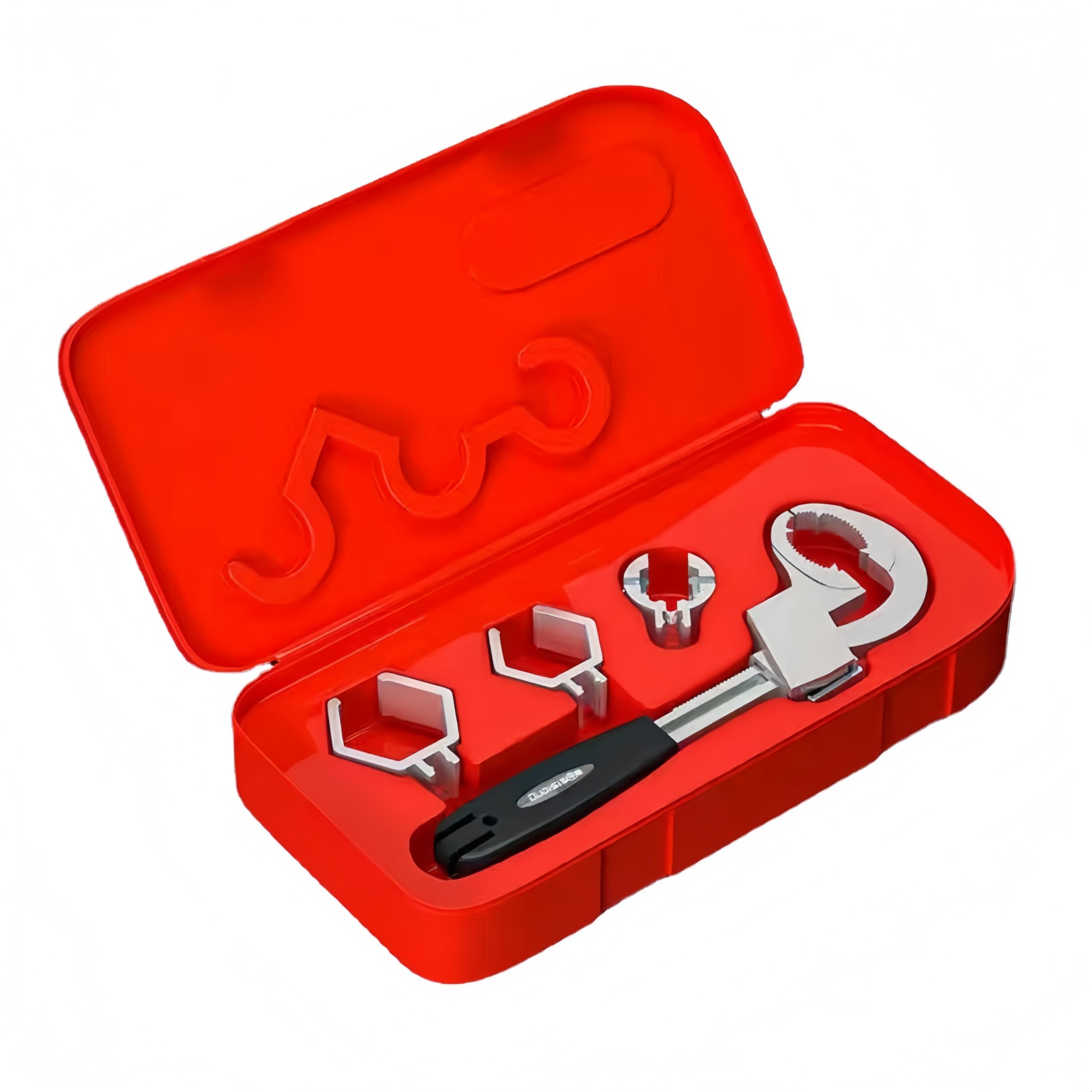 YWHWXB 4-in-1 Multifunctional Faucet Spanner with case, Adjustable Bathroom Pipe Wrench, Double Ended Wrench for Disassembly & Assembly Valves, Connecting Pipes, Faucets, Shower Heads