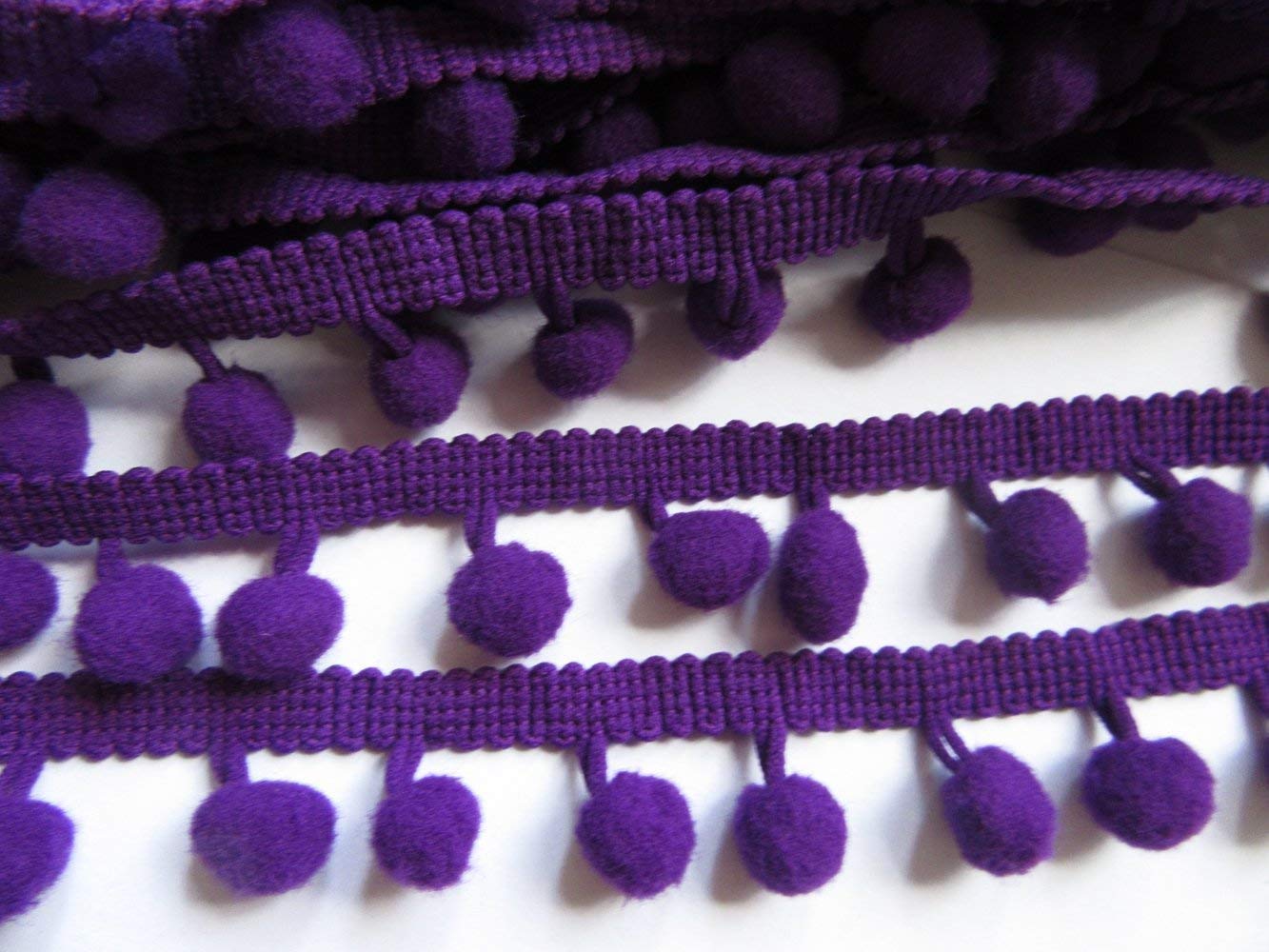 Fringe Trim Teemico 20 Yards Mini Pom Pom Trim Ball Fringe Ribbon Sew on Pom Pom Fringe Tassel