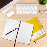 Lefute A5 Notebook PU Leather Soft Cover 200 Pages 21x14cm Neon Orange view 6