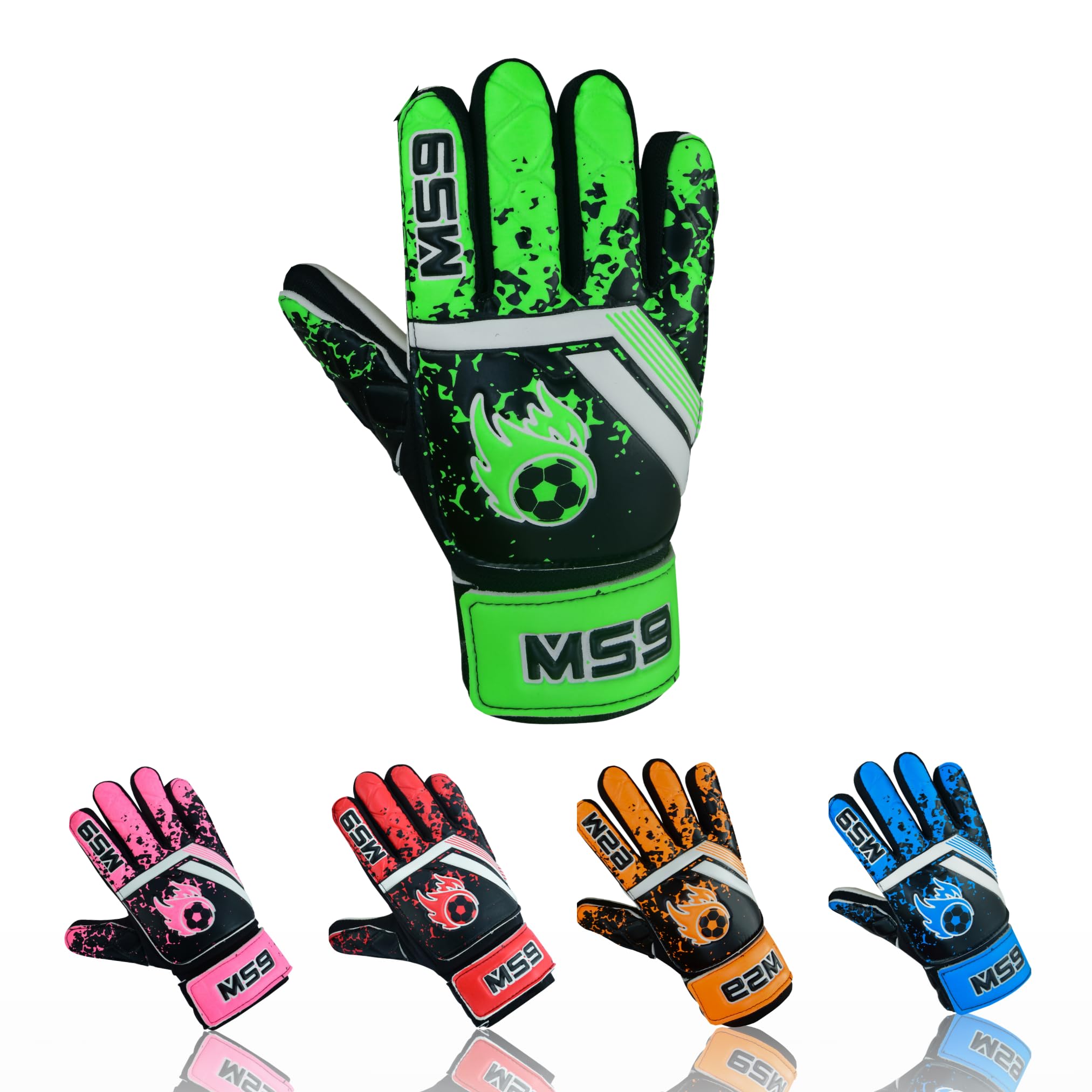 MS9 Kids Boys Children's Junior Football Goalkeeper Sports Soccer Goalie Gloves