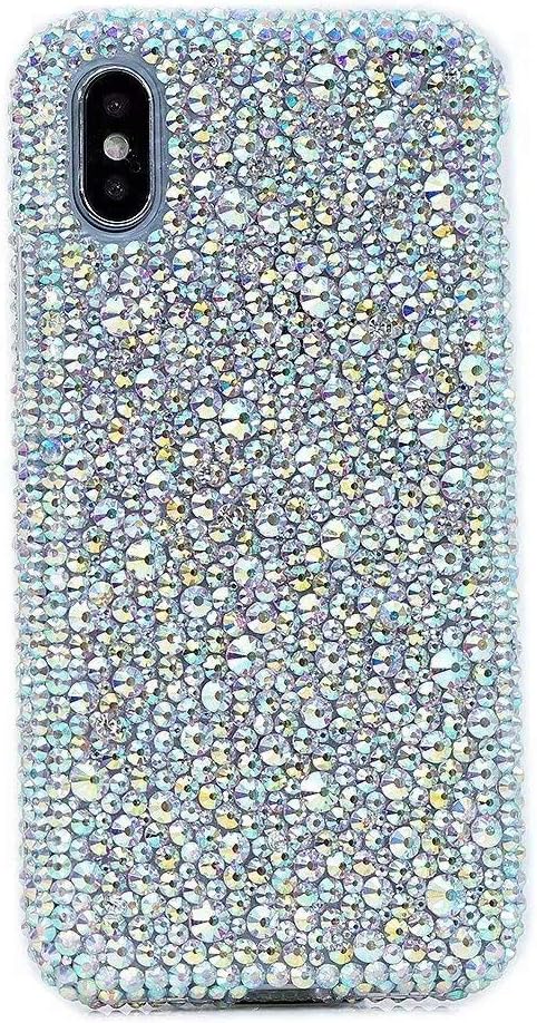 iPhone Xs Max Crystal Rhinestone Case,iPhone Xs Max Diamond Case,Girls Luxury Bling Glitter Crystal Rhinestone Shining Gem Protective Cover for iPhone Xs Max 6.5-inch