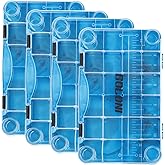 Goloni Fishing Tackle Box,Plastic Clear Fishing Storage Organizer Box With Removable Dividers,3700 Tackle Trays,Storage Lure Box for Lures 4 Pack