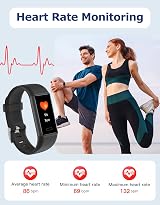 Cloudpoem Fitness Tracker Heart Rate Sleep Pedometer IP68 Waterproof for view 4