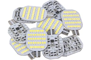 GRB 10x Super Bright T10 921 922 912 LED Bulbs for 12V RV Interior Light Trailer Camper Ceiling Dome Lighting, White 6000K (Pack of 10)