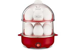 Bella Rapid Electric Egg Cooker and Omelet Maker With Auto Shut Off - Easy to Peel, Poached, Scrambled, Soft, Medium and Hard