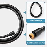 OFFO Shower Head and Hose 1.5m 6 Modes Matte Black 130mm Large Head view 3
