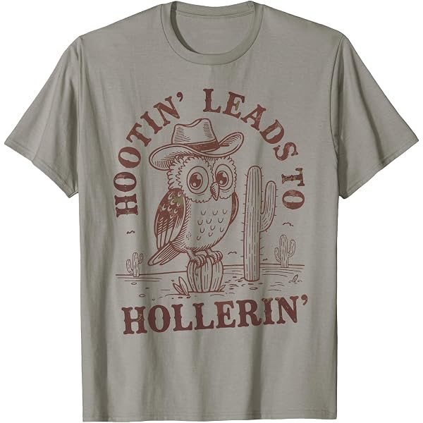 IFQ Country Music T-Shirt For Women - Hootin' Hollerin' Owl Design, Southern Concert Tee
