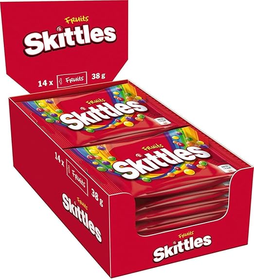 Skittles Fruits Sweets Pack of 14 Bags x38g (pack de 14): Amazon.es: Hogar