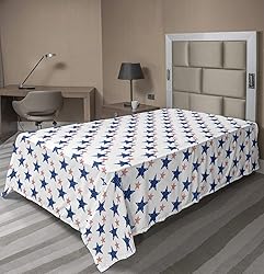 Ambesonne Independence Day Flat Sheet, American