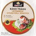 30 Sheets Premium Rice Papers, 30~32 Sheets Per Pack, 10.5 oz, Vietnamese Spring Roll Wrapper, Premium Rice Paper, Round 22cm by ASIADELI(Pack of 1 Bag)