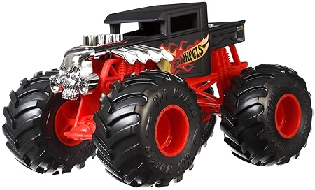 Hot Wheels GCX15 - Monster Trucks 1:24 Die-Cast Auto Fahrzeug Bone Shaker, Spielzeug ab 3 Jahren