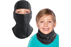 DAFIFO Kids Balaclava Ski Mask, Winter Full Face Balaclava Windproof Neck Warmer for Boys Girls School Riding Sports