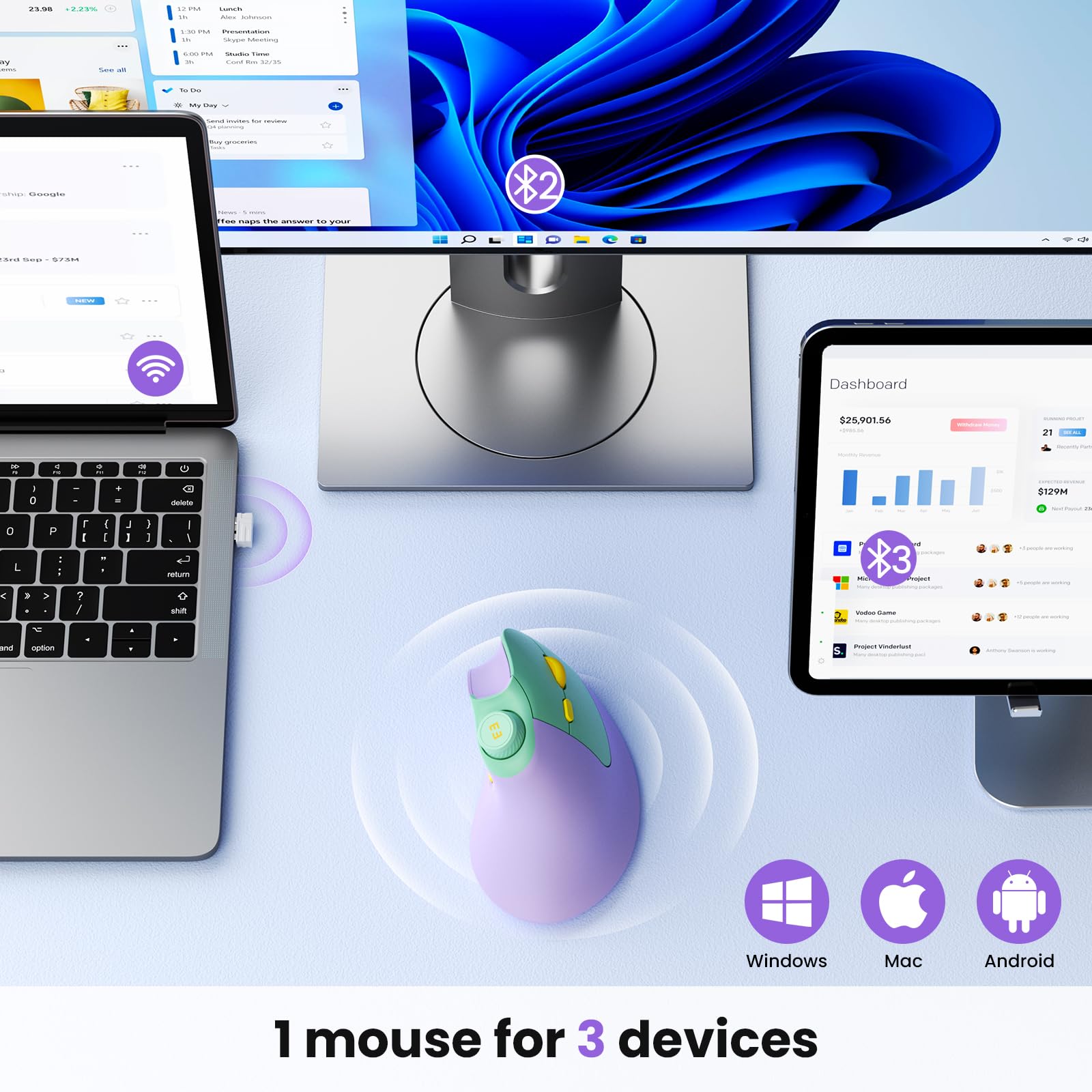 Mua seenda Ergonomic Mouse Rechargeable, Vertical Wireless Mouse with ...