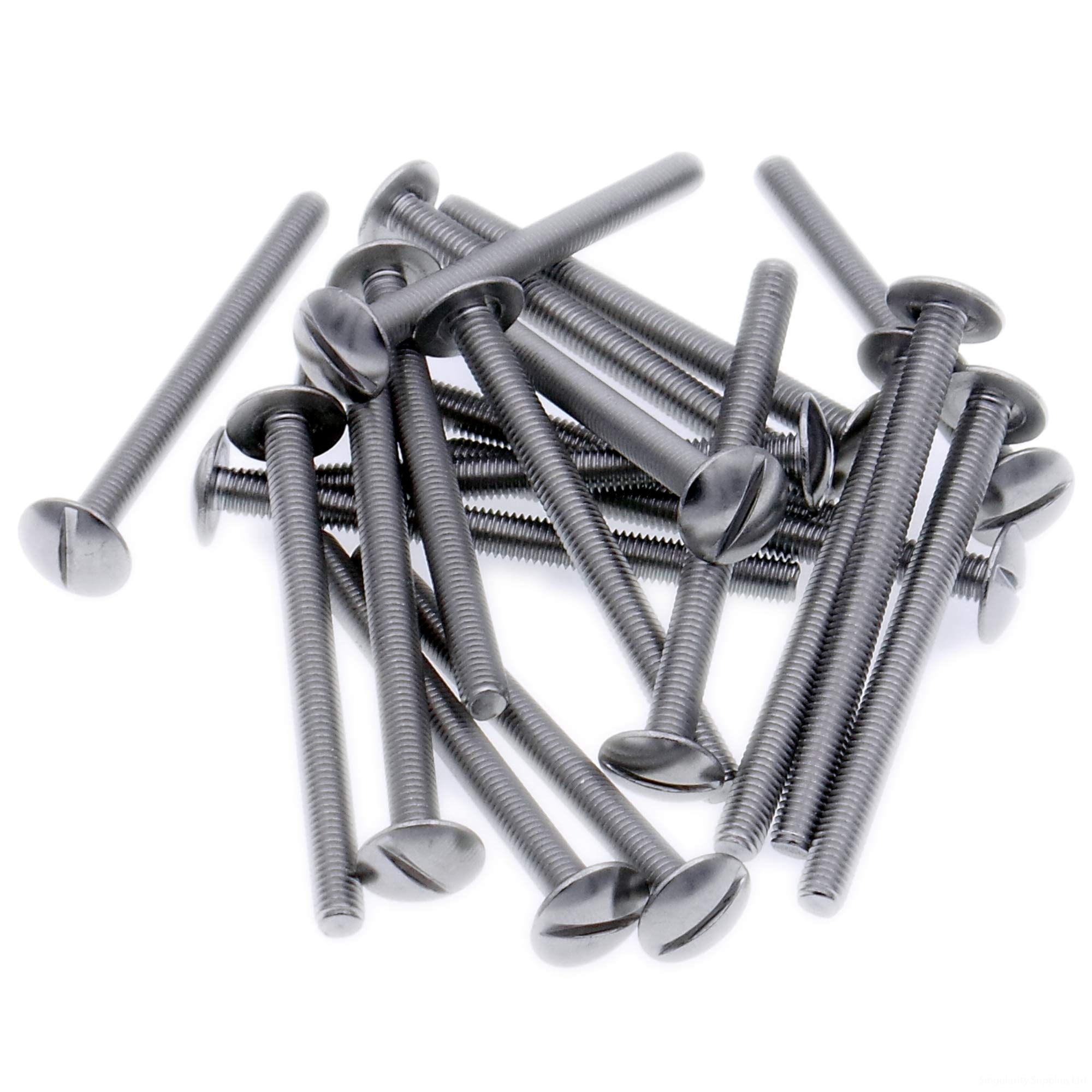 M3 (3mm x 16mm) Slot Mushroom Machine Screw (Bolt) - Stainless Steel (A2) (Pack of 20)