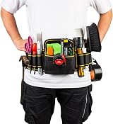 TUULKIT Heavy Duty Tool Belt Adjustable Multiple Pockets Hammer Loop 26-42 Inch view 2