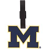 Desert Cactus University of Michigan Luggage Tag – Official UM Wolverines Travel ID Tag for Suitcases, Bags, and Carry-Ons (Design B)