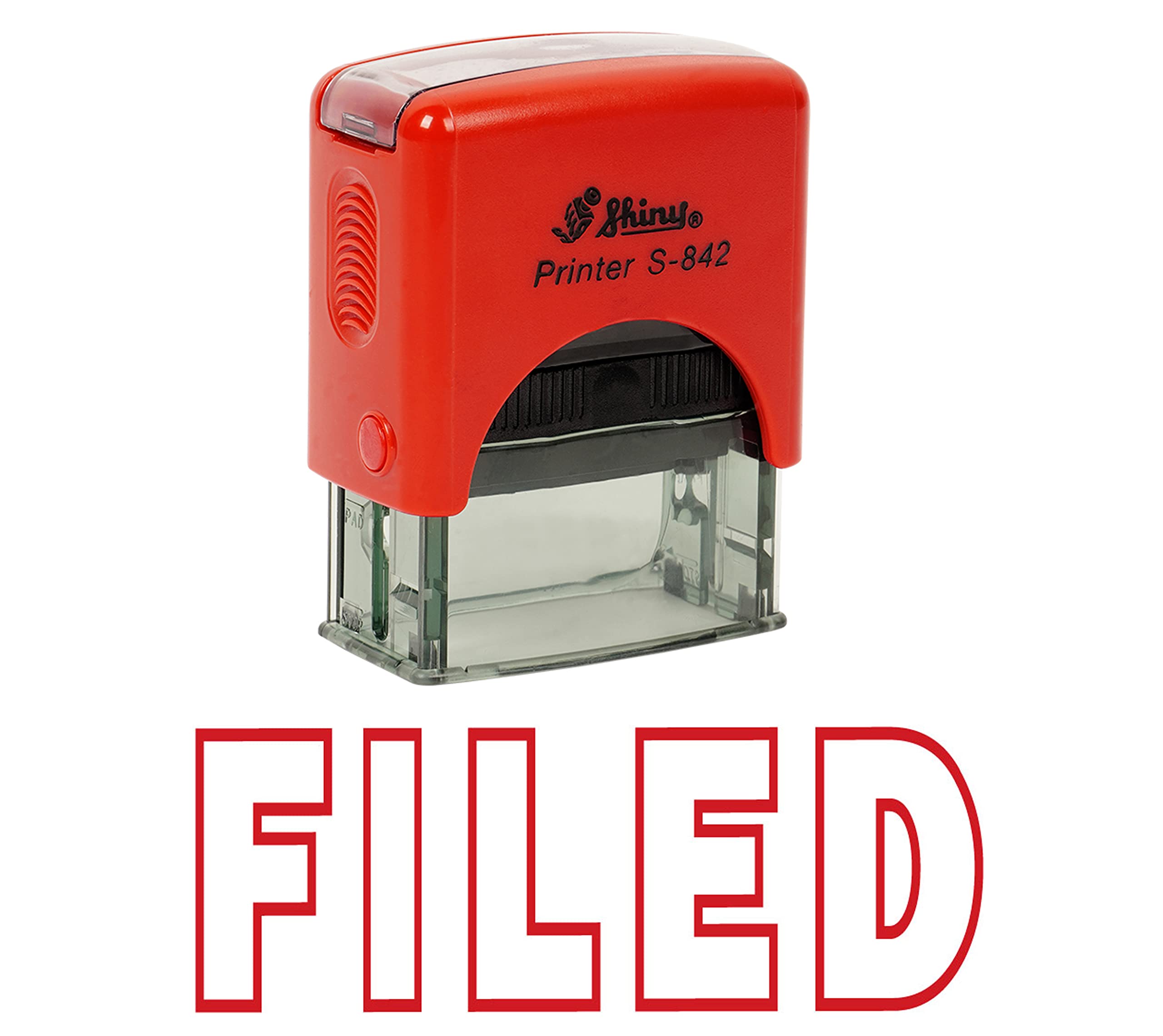 Filed Self Inking Rubber Stamp Office Stationary Custom Shiny Stamp