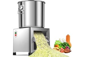 Commercial Food Processor, 1800w Electric Commercial Vegetable Chopper, Large Diameter Feed Inlet, 120Kg/H 3500 RPM, for Anim