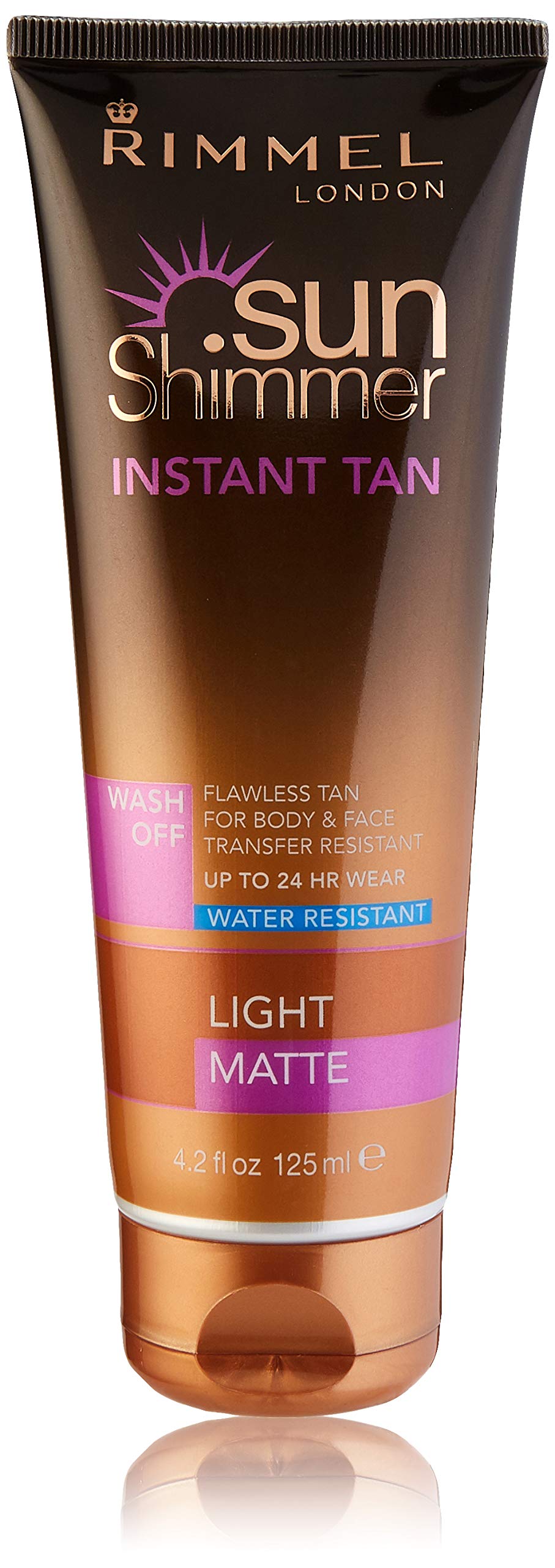 Rimmel Sunshimmer Water Resistant Instant Tan Wash Off Matte - Light, Packaging may vary