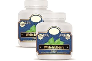 RK White Mulberry Leaf Extract 500mg - 120 Veg Capsules (Pack of 2)