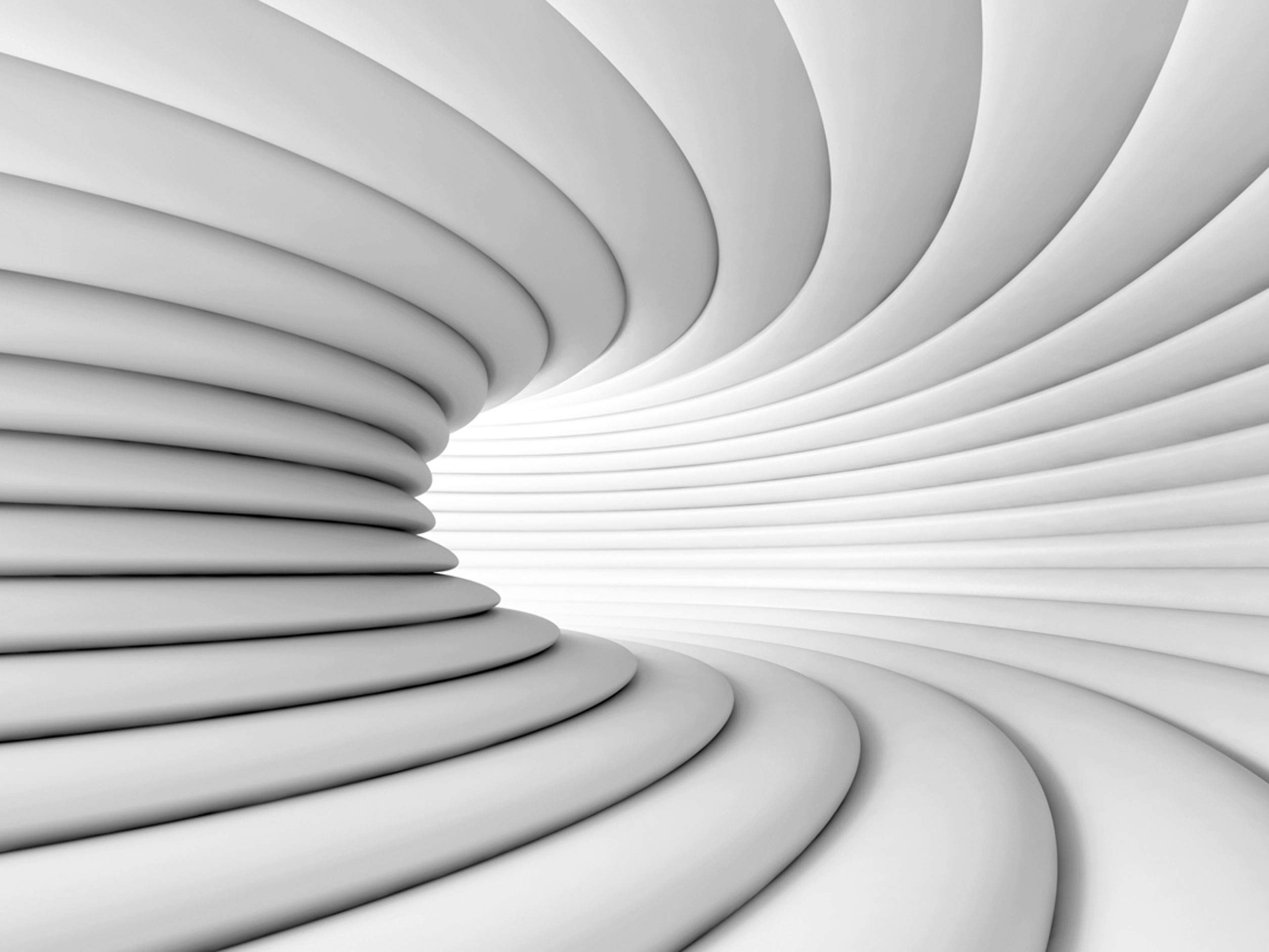 AG DESIGN Creative White Tunnel Giant Wall Poster, Non Woven, Multi-Colour, 360 x 270 cm