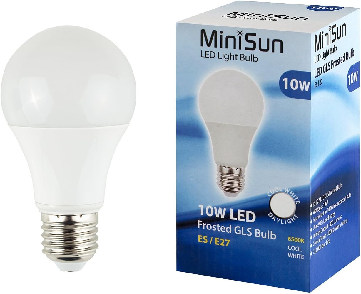 MiniSun High Power 10w LED ES E27 SMD GLS Energy Saving Long Life Bulb