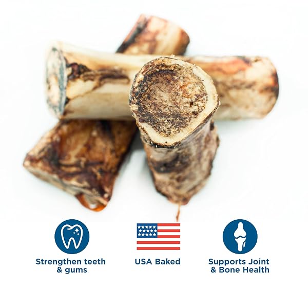 BEST BULLY STICKS MARROW BONES – 3 COUNT (PACK OF 1) – USA PACKED, HEALTHY SNACK, GRASS-FED BEEF, LONG-LASTING, GREAT FOR LARGE BREEDS