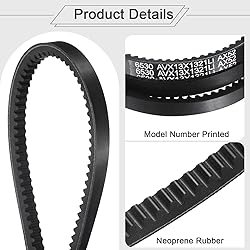 uxcell 4Pcs AX52 EPDM V-Belt, Raw Edge Cogged