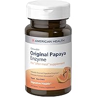American Health Original Papaya Enzyme Chewable Tablets - Promotes Nutrient Absorption and Helps Digestion - Gluten-Free, Veg