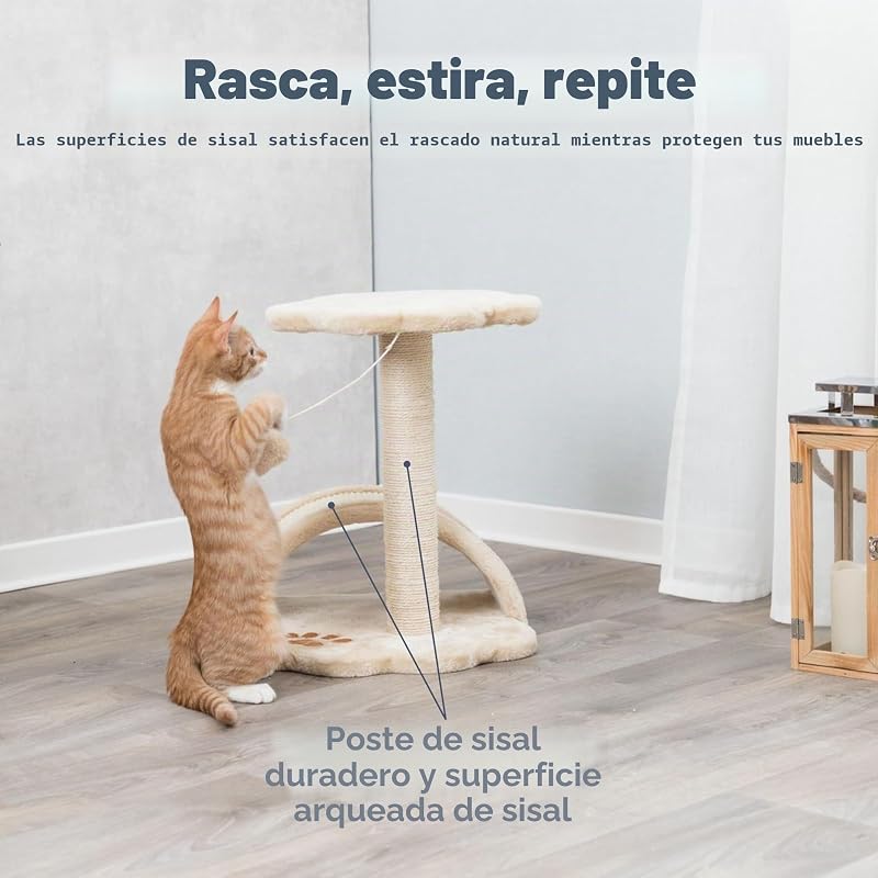 Poste Rascador Vitoria, 43 cm, Beige